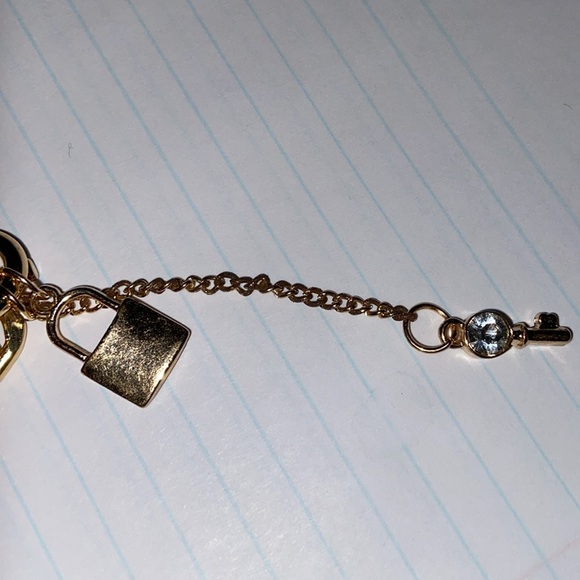 Gold Lock and Key Necklace - Picture 6 of 7